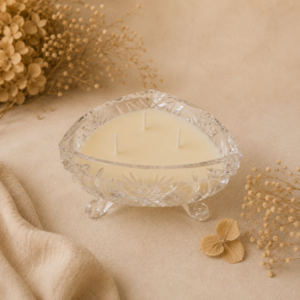 VANI Époque Cristal – Χειροποίητο Κερί σε Vintage Κρυστάλλινο Μπολ