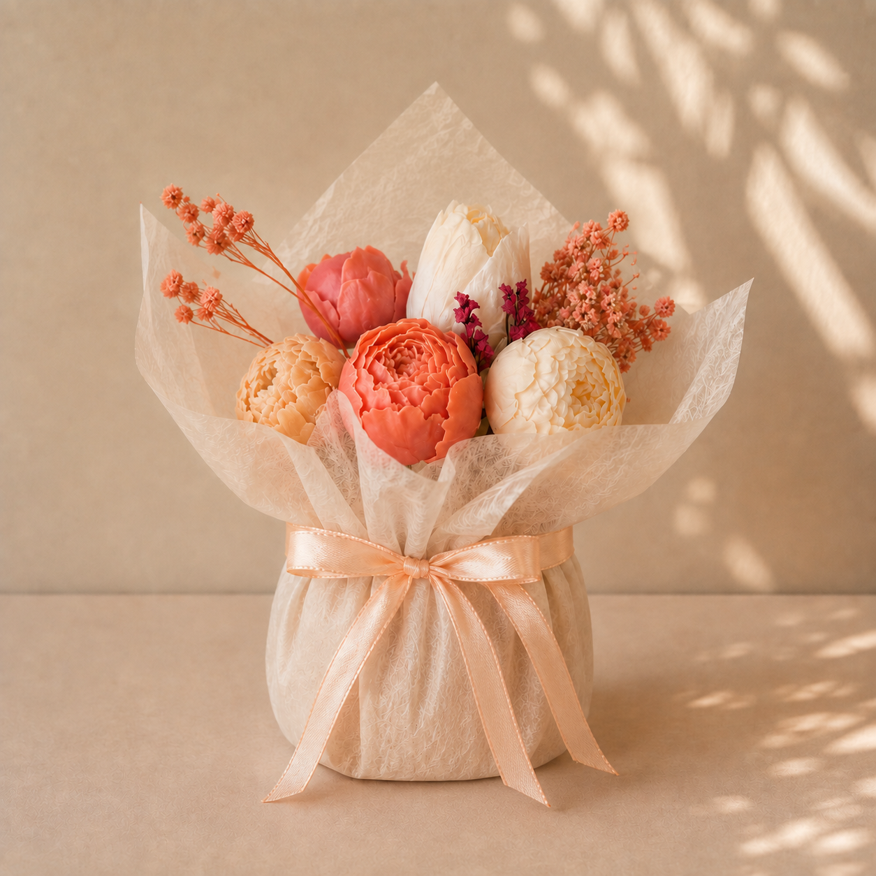 VANI Petit Bouquet Éternel – χειροποίητη ανθοδέσμη λουλουδιών από κερί χωρίς καρτελάκι