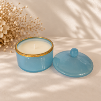 VANI Bleu Turquoise — Κερί σε τυρκουάζ δοχείο με καπάκι