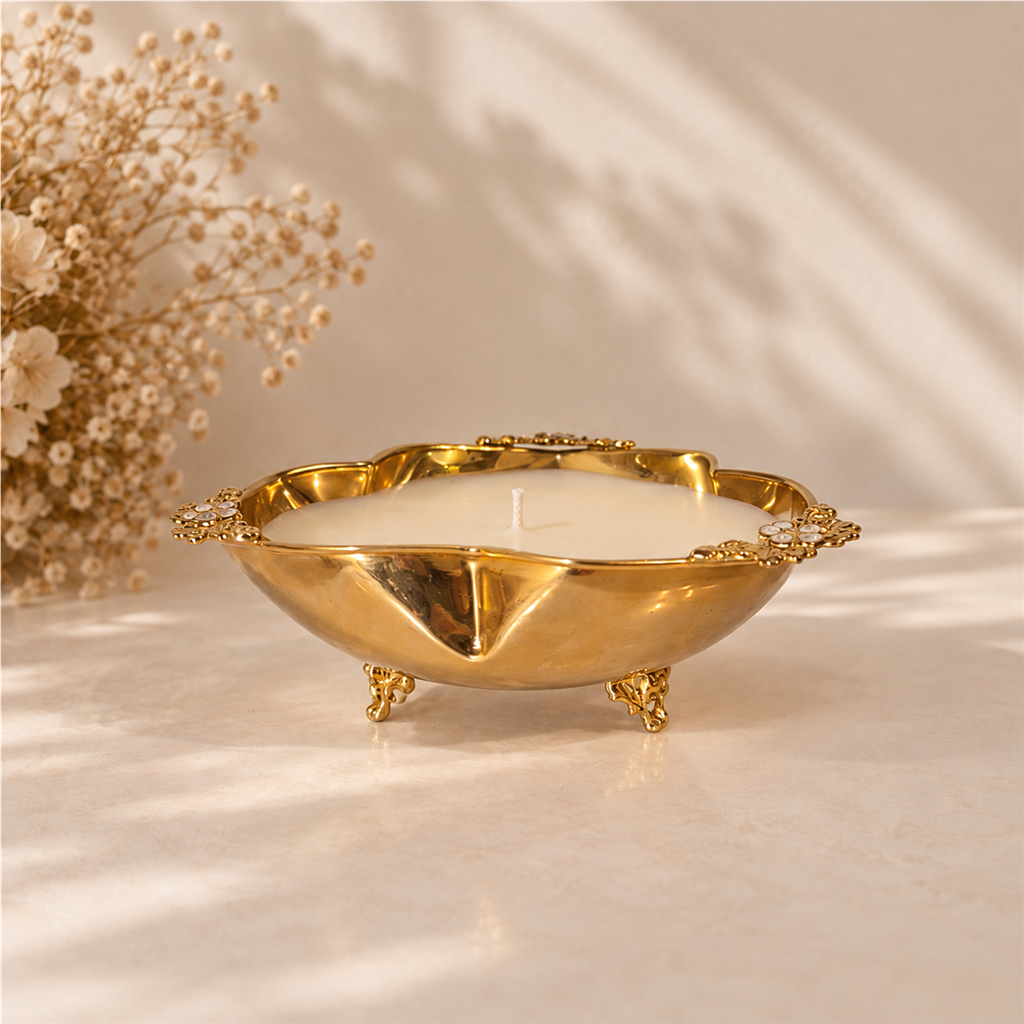 VANI Fleurs Dorées — Κερί σε χρυσόχρωμο διακοσμητικό μπολ - Image 3