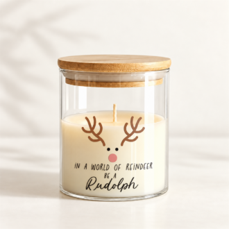 VANI Christmas Rudolph — Χειροποίητο Κερί σε Γυάλινο Βάζο