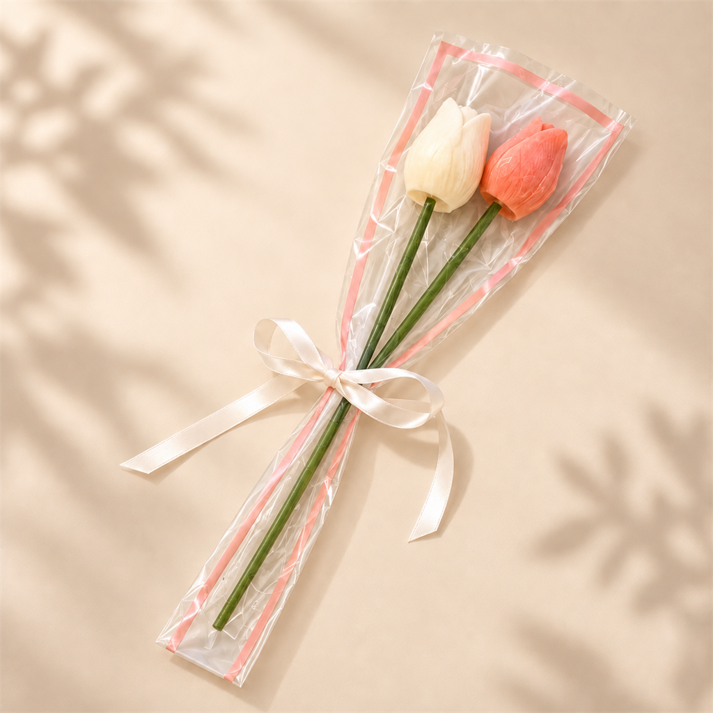 Duo de Tulipes Éternelles – Χειροποίητη Ανθοδέσμη VANI