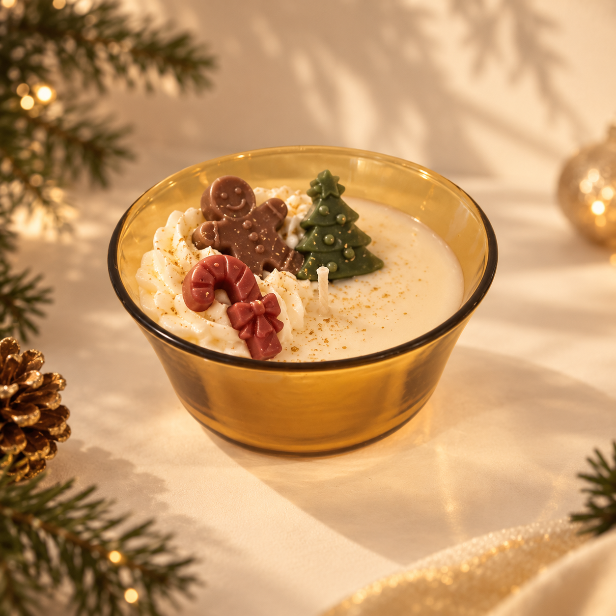 VANI Ambre de Noël — Χριστουγεννιάτικο Κερί σε Κεχριμπαρένιο Μπολ